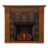 Jamestown 45.5 in. W Electric Fireplace in Salem Antique Oak