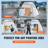 SKYSHALO Portable Paint Booth, Larger Spray Paint Tent with Built-in Floor & Mesh Screen, 7.5×5.2×5.2ft Spray Paint Shelter, Painting Tent Station for Furniture DIY Hobby Tool