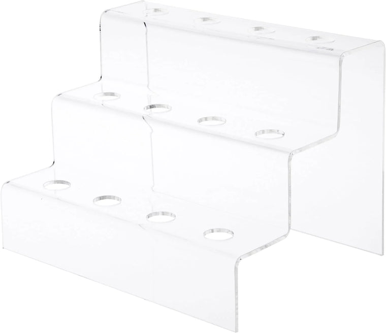 Clear Wine Bottle Stopper Display Stairs, 6.25 H X 8.75 W X 6.5 D (6 Pack)