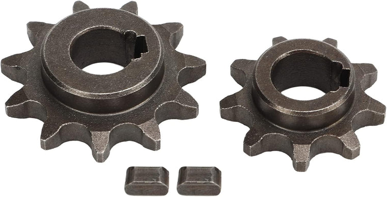 Pocket Bike Sprocket, 9 Teeth 11 Teeth Pinion Gear Motor Bicycle Chain Wheel, 11T Freewheel Gear Motor Universal for Bicycle, Front Rear Motor Gear Kit Carbon Steel Gear Set
