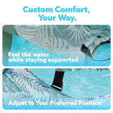 Sloosh Pool Floats Chairs Adult,Inflatable Pool Lounge,Plant Pattern Floating Mat Hammock,Blow up Water Chairs Noodles rafts for Party Summer Water Beach Fun