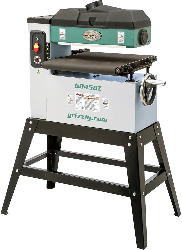 Grizzly Industrial G0458Z – 18 1-1/2 HP Open-End Drum Sander w/VS Feed