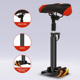Gugxiom Electric Scooter Seat, Foldable and Adjustable Saddle Seat with Shock Absorption Foam Cushion Scooter Seat for Xiaomi M365